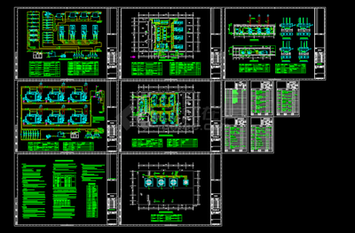 某地廠區(qū)制冷機(jī)房系統(tǒng)設(shè)計CAD圖紙
